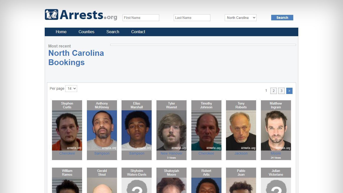 North Carolina Arrests and Inmate Search